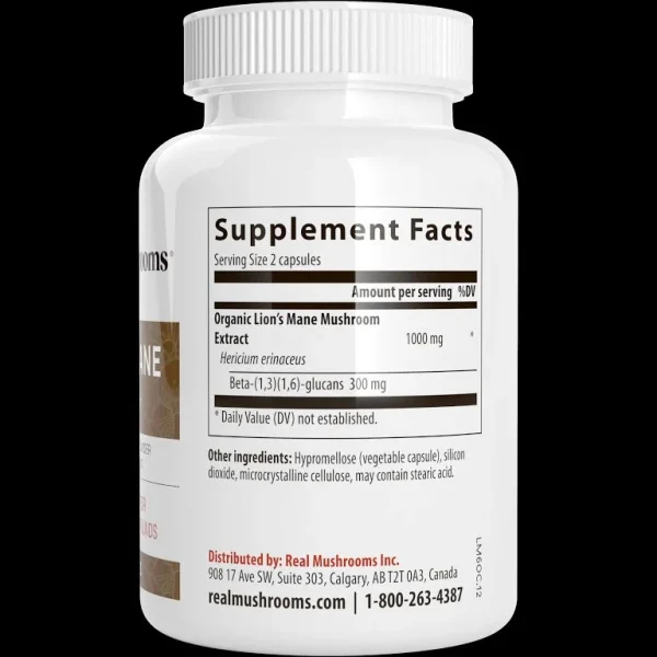 Lion’s Mane Mushroom Capsules 100mg (120 Capsules)